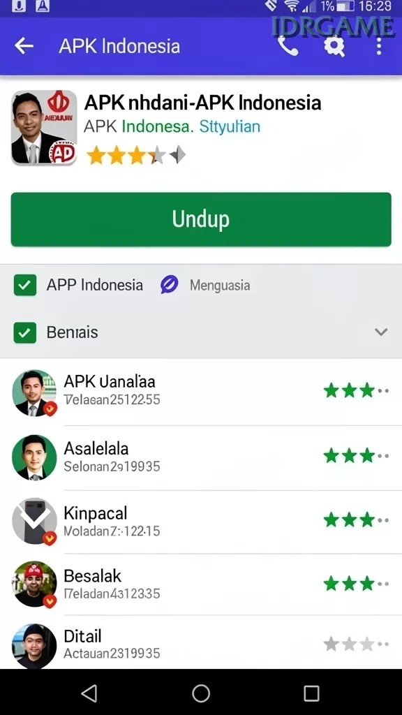 Cuplikan layar ZK988 — menu navigasi