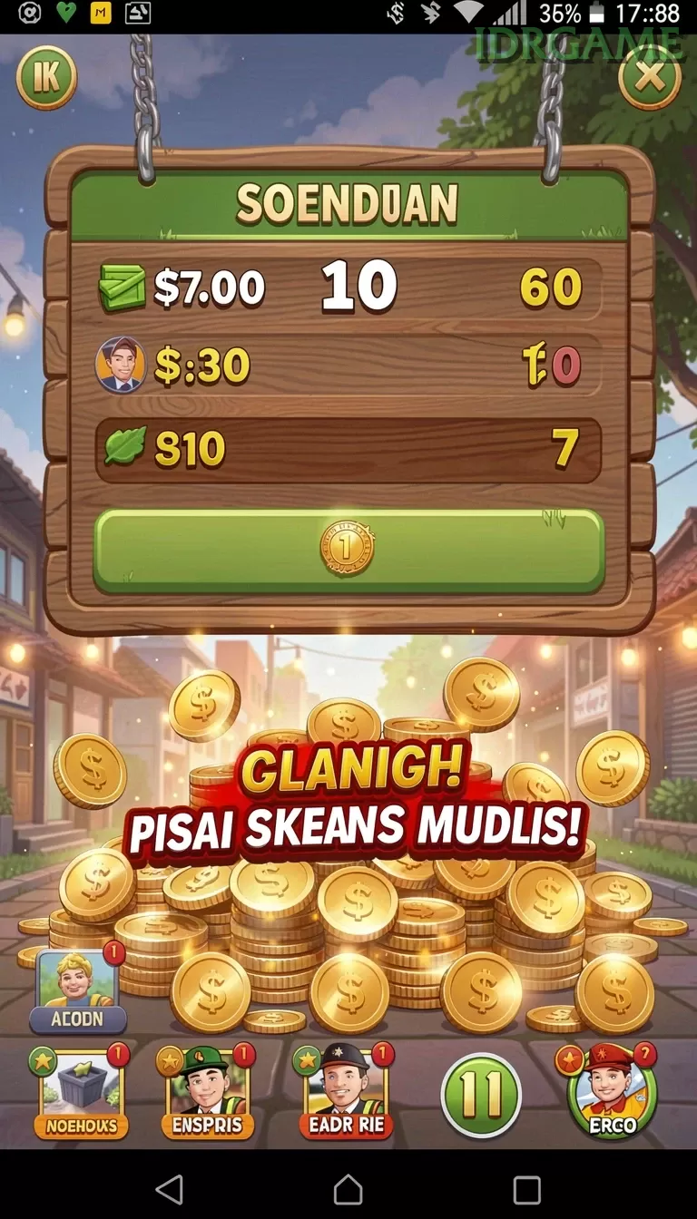 Cuplikan layar WDBOS — menu navigasi