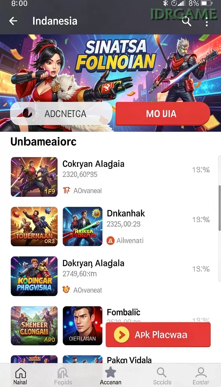 Cuplikan layar SURGA11 — menu navigasi